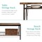 Best Choice Products 6-Piece 55in Modern Home Dining Set w/ Storage Racks, Rectangular Table, Bench, 4 Chairs